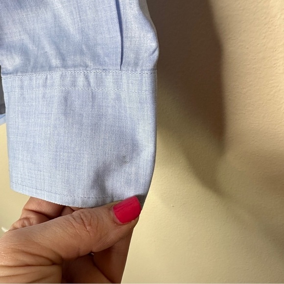 Etro Mens Tuxedo Style Shirt in Light Blue Size 42 US 16.5 - Picture 6 of 8